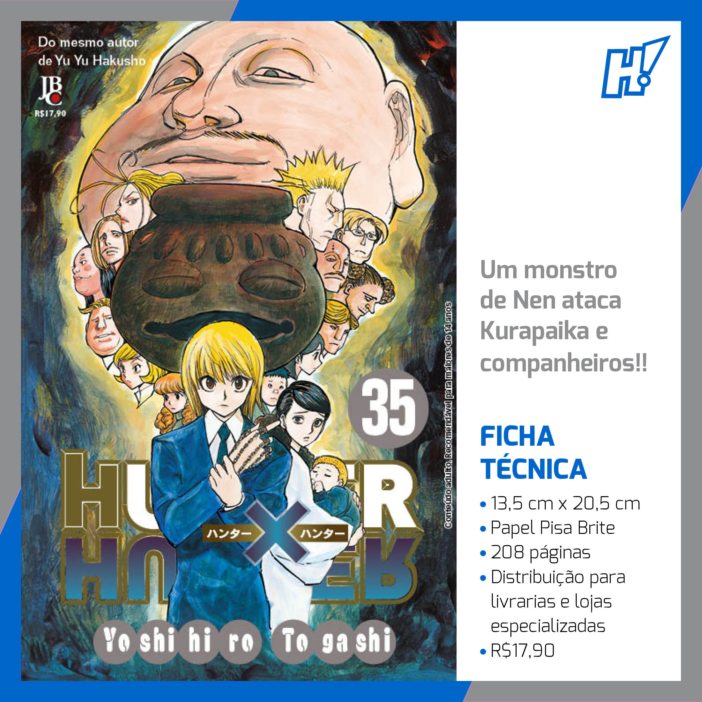 Hunter x Hunter #35 - Capa nacional! - Editora JBC