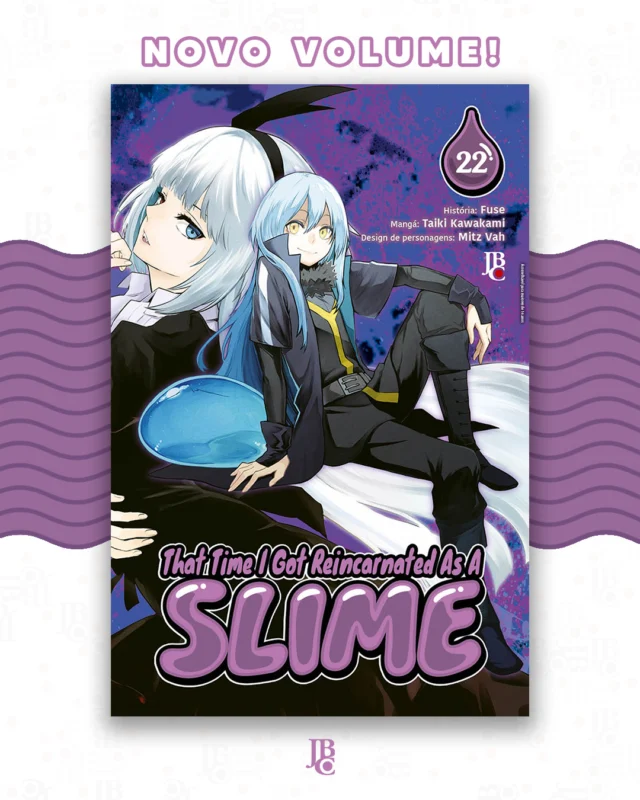 Nossa aventura favorita já ganhou mais um volume!! Tensura #22 em breve estará nas prateleiras 💙💜#slime #tensura #mangasjbc #jbc